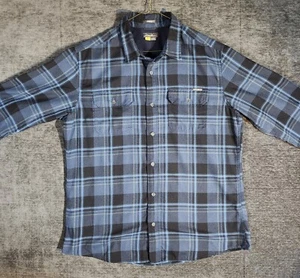 XL Eddie Bauer Classic Fit Blue Plaid Shirt Mens Long Sleeve - Picture 1 of 8