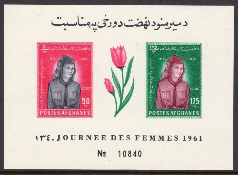 Afghanistan Scott #511a VF MNH 1961 Girl Scout Imperforated Souvenir Sheet - Image 1 of 1