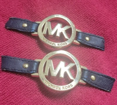 2 Hebillas Michael Kors Tono Dorado, Correa Adorno Logo de Zapatos MK 2.5" Foto 1 de 4