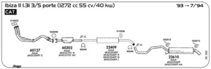 MARMITTA POSTERIORE PER SEAT Ibiza II 1.3i 3/5p 1272 cc 55 cv/40 kw Cat 1993/07/ - Imagen 1 de 1