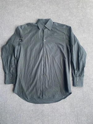 Ermenegildo Zegna Men’s Dress Shirt Medium Black Paisley Button Up Long Sleeve - Image 1 of 4