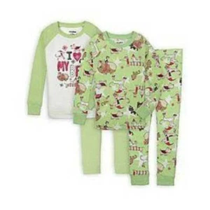Girls Pajamas Joe Boxer I Love My BFF 4 pc Long Sleeve Shirts & Pants Set-sz 10 - Picture 1 of 11