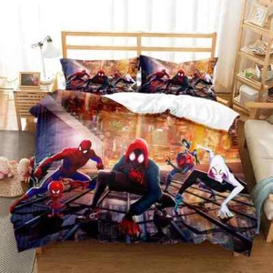 US Size Spiderman Marvel Bedding Set 3PCS Duvet Cover Pillowcase Comforter Cover - Picture 1 of 14