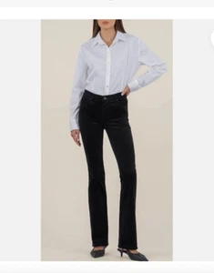 KUT From The Kloth Pants 12 Black Karen Baby Bootcut Corduroy Pants NWT - Picture 1 of 7