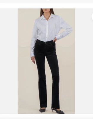 KUT From The Kloth Pants 12 Black Karen Baby Bootcut Corduroy Pants NWT - Image 1 of 4