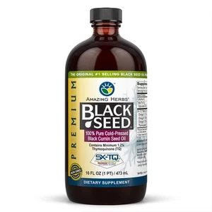 Premium Black Seed Oil - Cold Pressed Nigella Sativa Aids in Digestive Health... - Picture 1 of 7