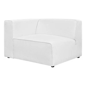 Modway Mingle Modern Style Polyester Fabric Left-Facing Sofa Chair in White - Picture 1 of 4