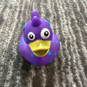 Gummiente lila Dino gewölbte Augen Auto Büro Jeep Ornament Kreuzfahrt wurde geduckt - Bild 1 von 9