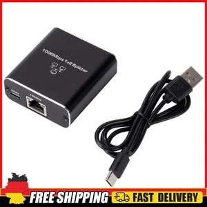 LAN-Splitter 1 auf 2 mit USB-Stromkabel, Netzwerk-Splitter, RJ45-Ethernet-Splitt - Bild 1 von 9