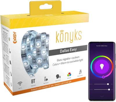 Smart Striscia Led  Dallas Easy - Wi-Fi + Bluetooth, Colori + Bianco Regolabile, - Immagine 1 di 4