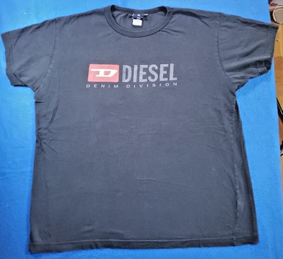 Camiseta negra vintage Diesel Denim Division para hombre talla XXL Foto 1 de 4