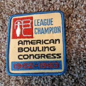 ABC AMERICAN BOWLING CONGRESS 1962 1963 League Champion PATCH Rare trucker hat - Picture 1 of 5