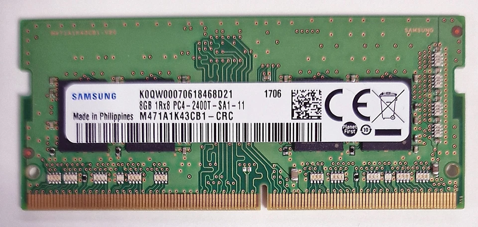 8GB Samsung DDR4 2400MHz Laptop Memory RAM PC4-19200 SODIMM 260-Pin 1.2V - Image 1 of 1