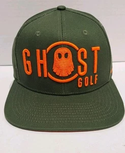 Ghost Golf Snapback Hat Adjustable Cap Green Orange Outdoor Sports OSFM - Picture 1 of 10