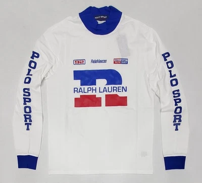 Ralph Lauren Polo Sport Racing-Waffle Knit Long Sleeve Moc Neck Tee- Sz  Lg-NWT - Image 1 of 4