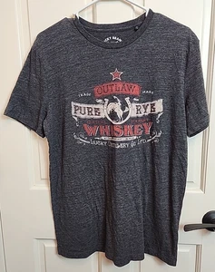 Lucky Brand Gray T-Shirt Men Size M Chest 41 Pure Rye Whiskey Short Sl 231-35736 - Picture 1 of 5