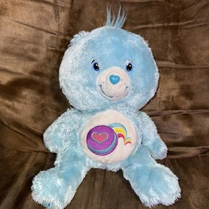 Vintage Care Bear Play A Lot Bear 13" Plush Super Soft Blue 2005 - Picture 1 of 11