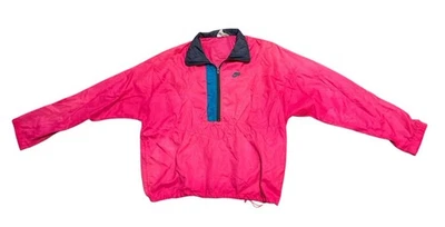 Chaqueta cortavientos vintage Nike para hombre talla L gris etiqueta años 90 rosa ligera 1/2 cremallera Foto 1 de 4