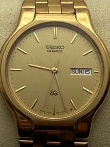 Seiko SQ 5Y23-7159 Herren Quarz Uhr | Gold Dial | 35mm | Neue Batterie | Sehr guter Zustand - Bild 1 von 10