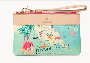 Spartina 449 Florida Scout Wristlet Detachable Strap Inside Pockets NWT - Picture 1 of 6