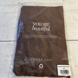 You Are Beautiful Hijabs Tejido Bambú Velado Nuevo Cacao Marrón Hiyab Corto - Imagen 1 de 2