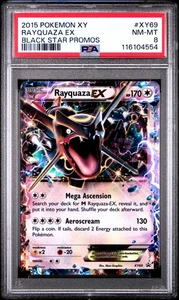 2015 POKEMON BLACK STAR PROMO RAYQUAZA #XY69 PSA 8 NM #116104554 - Picture 1 of 2