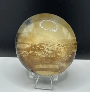 Vintage Bayer Wald Lam Glasblase Echt Foto Briefbeschwerer Luftaufnahme! ✈️📸 2,5“ - Bild 1 von 10
