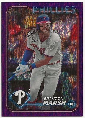 2024 Topps Series 1 Purple Foil Brandon Marsh /799 #71 - Image 1 of 2