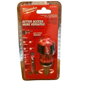 Milwaukee Compact Ratcheting Multi-Bit Driver Better Access High Torque - Picture 1 of 2