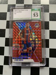 2020-21 Panini Mosaic La Liga Red Mosaic Lionel Messi CSG 9.5 FC Barcelona - Bild 1 von 2