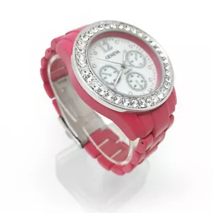 FASHION LUXURY CRYSTAL DIAMOND LARGE COUPLE WATCHES - Picture 1 of 12