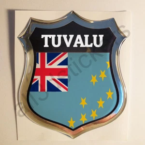 Pegatina emblema de Tuvalu 3D con cúpula de resina gel bandera de Tuvalu calcomanía de vinilo automóvil portátil - Imagen 1 de 1