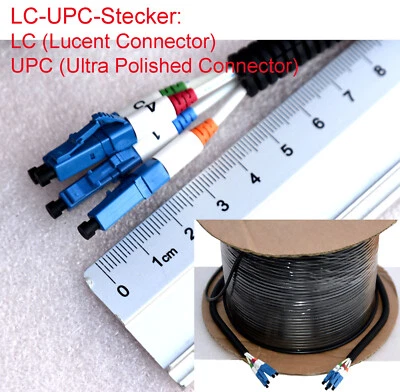 100M BUCHTE FIBER OPTIC KABEL LC/UPC-LC/UPC MM 4C 1P10520172 DUPLEX SIMPLEX MMA - Bild 1 von 2