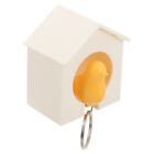  Birdhouse Key Ring with Yellow Sparrow Keychain Clasp Storage