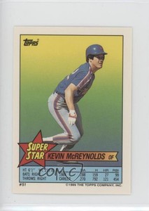 1989 Topps Super Star Sticker Back Cards Kevin McReynolds Luis Alicea Greg Gagne