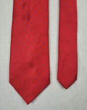 Thomas Pink Mens Neck Tie Red Polka Dot 100% Silk 59.5" Long