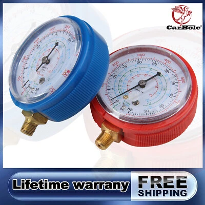 2 件套高/低压空调冷却压力表套装 PSI KPA 全新 — 第 1/4 张图片