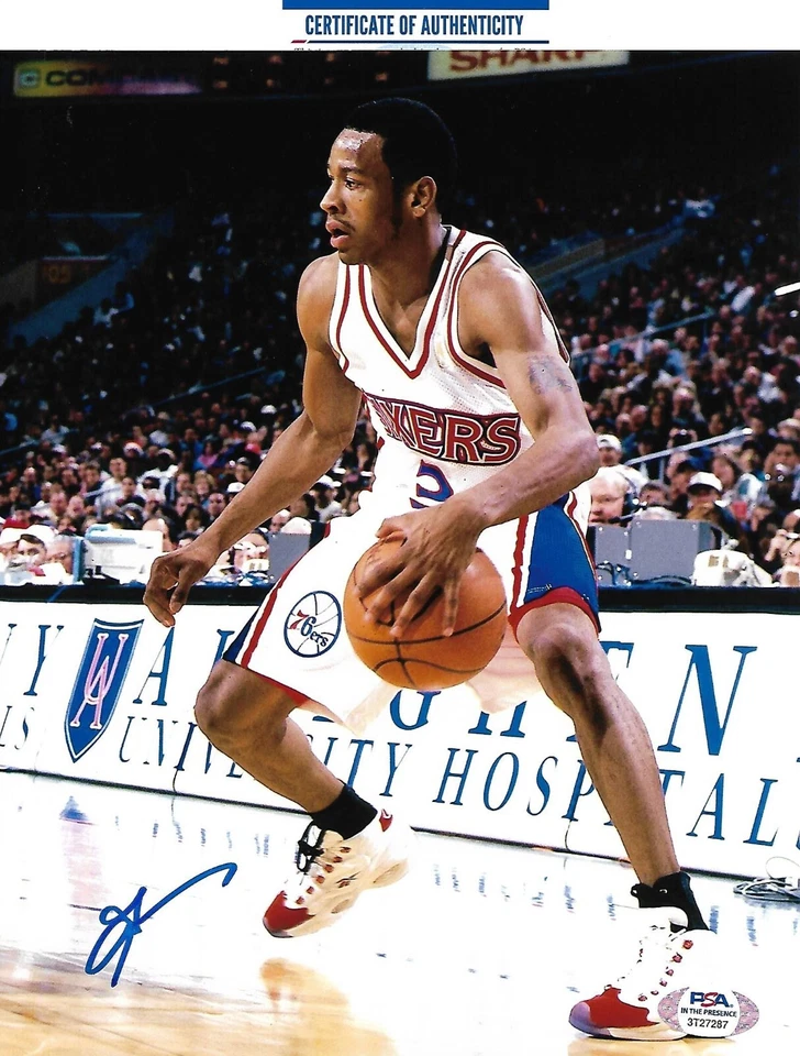 ALLEN IVERSON signed autographed PHILADELPHIA 76ERS 8X10 photo HOF w/ COA PSA - Image 1 of 1