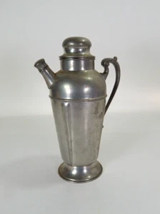 Vintage Genuine Pewter Paul Revere Cocktail Shaker Drink Pitcher Art Deco - Picture 1 of 10
