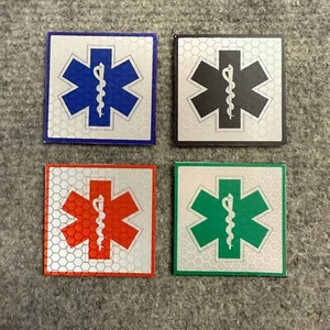 Parche moral reflectante estilo corte láser cruz médica para UBACS y Bergen - Imagen 1 de 11