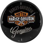 Montre en Métal Noir Atelier Garage Logo pour Harley Davidson Diamètre 31 CM