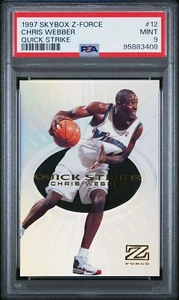 1997-98 Skybox Z-Force Quick Strike #12 Chris Webber | PSA 9 Mint | - Picture 1 of 4