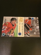 BLACKHAWKS JEREMY ROENICK 1995-96 SKYBOX E-MOTION 2 CARD PROMO PANEL SAMPLE