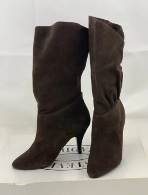 Botas Steve Madden Explain marrom estilo vintage camurça trabalho viagem tamanho 9 - Imagem 1 de 4