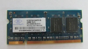 NT256T64UH4A0FN-5A Nanya 256MB DDR2 SoDimm Non ECC PC2-3200 400Mhz Memory - Picture 1 of 6