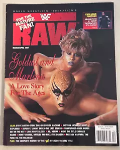 WWF Raw Magazine March/April 1997: Goldust & Marlena with Poster, WWE Wrestling - Picture 1 of 3