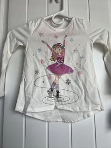 NEW NWT Cynthia Rowley Girls Size 4 Beautiful Ice Skate Shirt With Sparkles - Picture 1 of 3