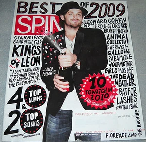 Revista Spin enero/febrero 2010 Lo mejor de 2009 Caleb Followill Kings of Leon - Imagen 1 de 12