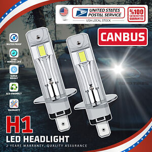 2x CANBUS H1 LED Headlight Bulbs Conversion Kit 6500K For Ferrari 348 GTB 93-94