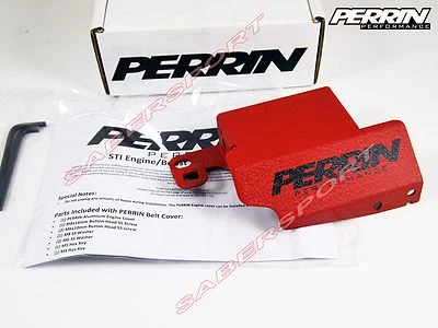 Cubierta de solenoide de control de refuerzo de aluminio rojo Perrin para Subaru STi 2008-2021 Foto 1 de 4